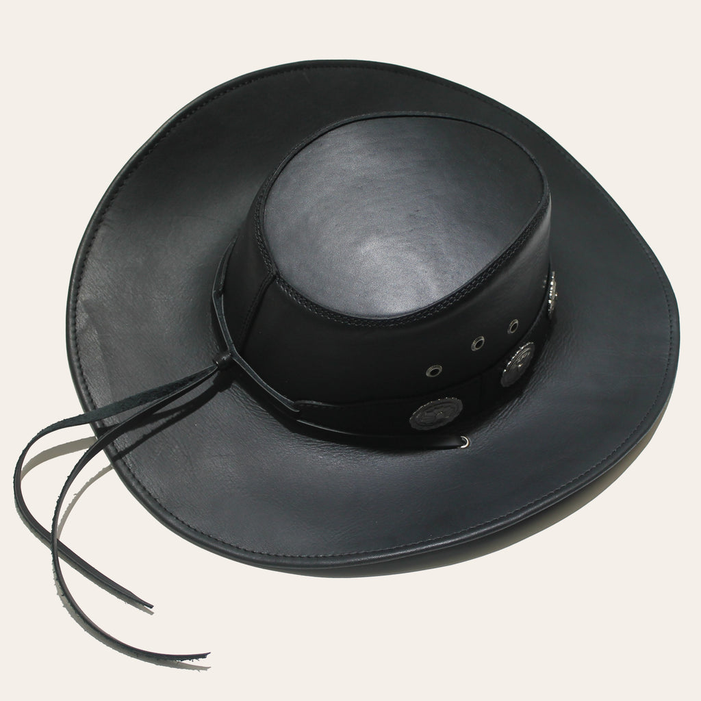 Black Leather Hat