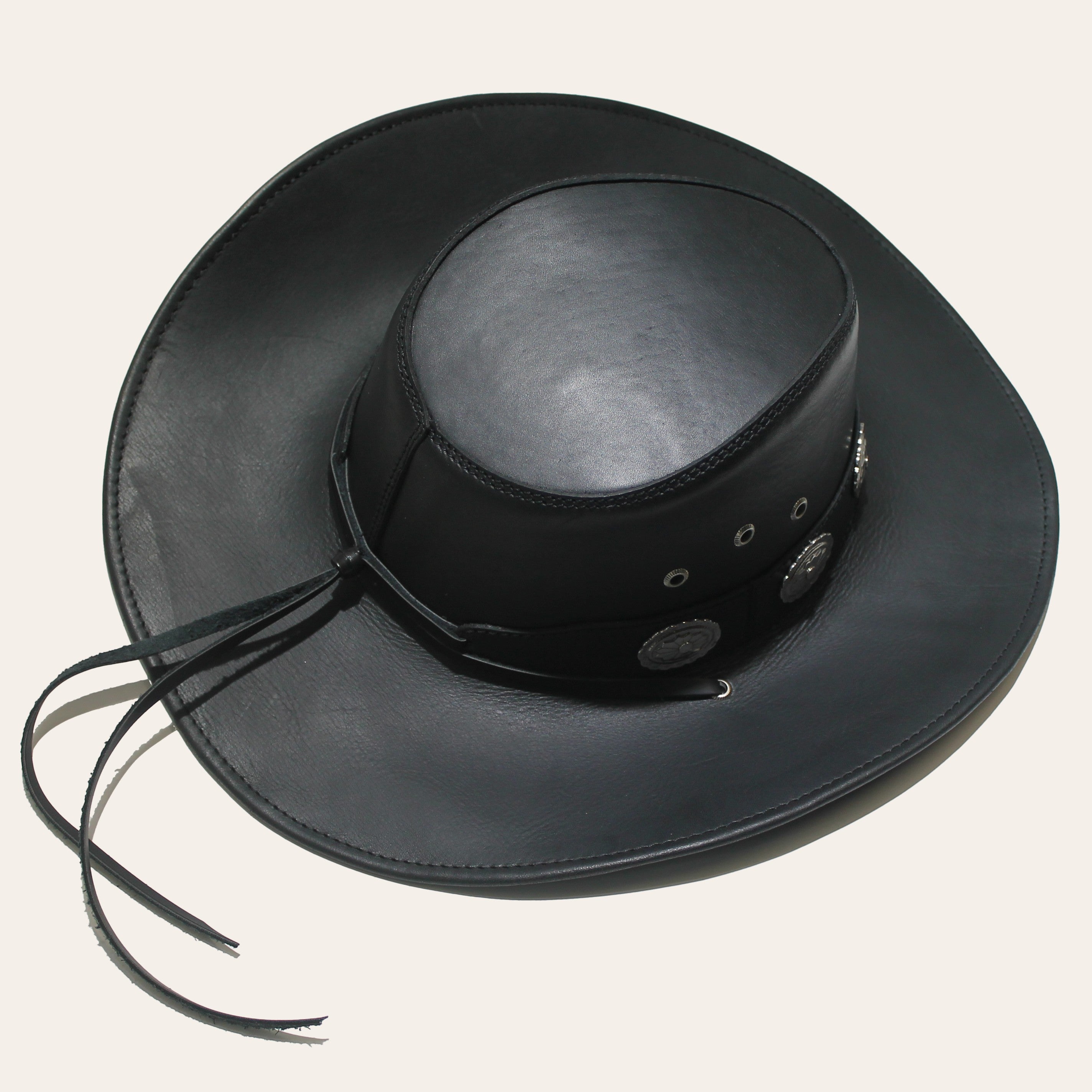 Black Leather Hat